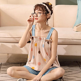 Bộ dây quần đùi họa tiết siêu đáng yêu, chất liệu cotton 100% mềm mịn thoáng mát, size M-2XL, hàng Quảng Châu bao đẹp