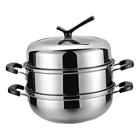 Stainless steel steamer steamer saucepan pan food 26cm