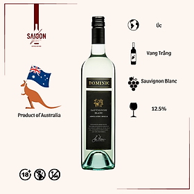 Rượu Vang Trắng Dominic BLACK LABEL Sauvignon Blanc 750ml 12.5% Acl