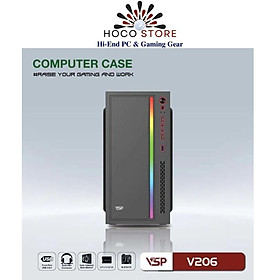 Hình ảnh VỎ CASE MÁY TÍNH VSP V206 Trắng - Hàng Chính Hãng