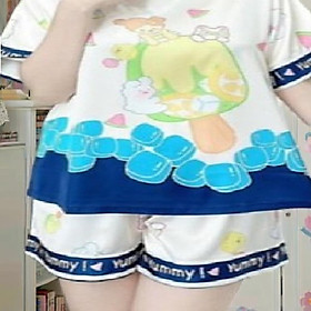 Đồ bộ đùi cổ tròn lụa tơ tằm thiết kế 5D cao cấp freesize dưới 56kg