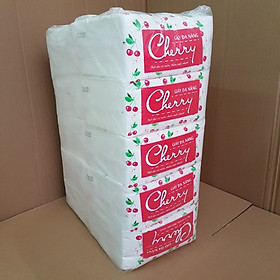 Cây (10 bịch) khăn giấy rút đa năng Cherry cao cấp, khăn giấy rút khách sạn, trường học, quán ăn