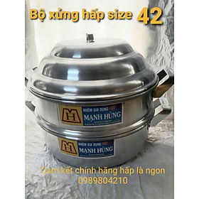 Mua (Có Video SP)Bộ xửng hấp nhôm Mạnh Hùng size 42  bộ xửng hấp bánh bao xửng hấp bánh bao rau củ  ngô khoai