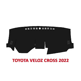 Thảm Taplo dành cho xe Toyota Veloz Cross 2022 chất liệu Nhung, da Carbon, da vân gỗ - Da carbon
