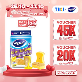 Mua Miếng Bọt Biển Rửa Chén MyJae 2 Mặt  Mút Xốp Rửa Bát Đa Năng Kèm Miếng Nhựa Hít Kê  11.3cm x 7.8cm x 3cm  (2 Miếng/Gói)