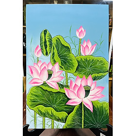 Mua Tranh Sơn Mài - HOA SEN | Size 40x60 cm | Thanh Tịnh – Trang Nhã – Nghệ Thuật Truyền Thống