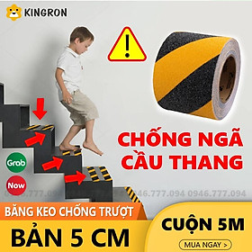 Mua Băng dính chống ngã Băng keo nhám dán cầu thang KINGRON chống trơn trượt dán bậc cửa ra vào