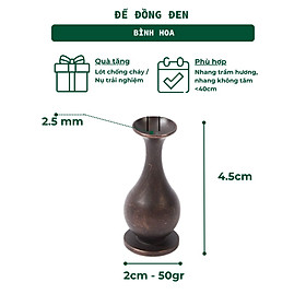 Đế Cắm Nhang Trầm Hương 5-9 Lỗ Bằng Đồng Thau Nguyên Chất Hình Trống Tối Giản Phù Hợp Nhiều Kích Thước Nhang