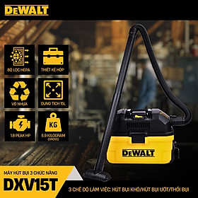 Máy hút bụi 3 chức năng 15L Dewalt DXV15T 1.8 PEAK HP- HÀNG CHÍNH HÃNG
