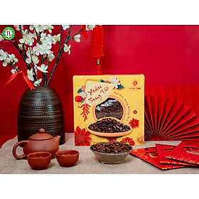 HỘP HẠT DƯA RANG KHÔNG MÀU THÀNH LONG 300G - BÁNH MỨT TẾT NGON - VIỆT NAM