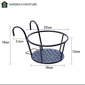 Mua Giỏ sắt treo chậu cây  kệ để chậu hoa cây cảnh có móc treo ngoài ban công tiện lợi  tiết kiệm không gian