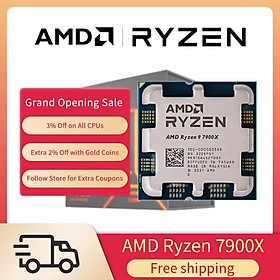 Hình ảnh Mới AMD Ryzen R9 7900X Bộ Vi Xử Lý CPU 4.7 GHz 12 Nhân 24 Luồng 5NM L3=64M Ổ Cắm AM5 Không Quạt