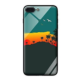 Ốp kính cường lực cho iPhone 7 Plus Hoàng Hôn Chiều - Hàng chính hãng