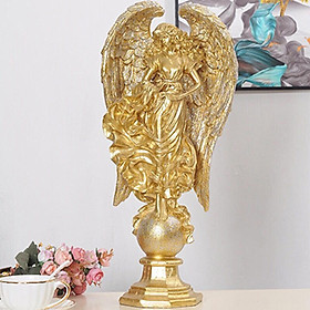Resin Angel Wing Figures Statue Sculpture Crafts Bedroom Decor Accessories