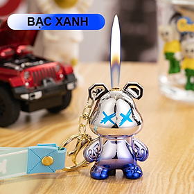 Bật lửa hột quẹt móc khóa hình gấu BEARBRICK chữ X dễ thương - xài gas