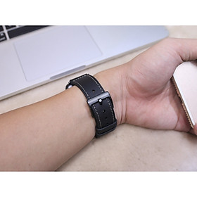 Mua Dây da sáp dầu Vintage thay thế cho đồng hồ thông minh Smart Watch Size 20mm  22mm Samsung Galaxy/ Huawei GT2/ Xiaomi