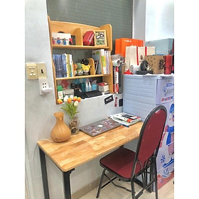 Mua Bàn Làm Việc Mặt Gỗ Cao Su (50*100*75) Chân Sắt Gấp