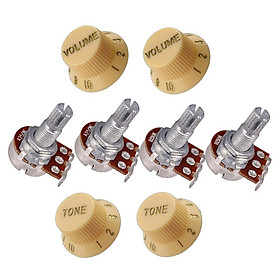Guitar Potentiometer A250K B250K Volume Tone Control Knob Accessories Parts