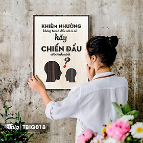 Tranh gỗ tạo động lực - tranh slogan hay ý nghĩ sử dụng treo tường trang trí nhà cửa, văn phòng làm việc