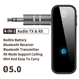 Bộ Thu Phát Bluetooth 5.0 BT-C28 2 trong 1 Cổng Kết Nối 3.5mm Tích Hợp Pin Sạc 140mAh Có Hỗ Trợ Chế Độ Nghe Gọi Điện Thoại