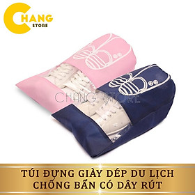 Túi Đựng Giày Dép Du Lịch Chống Bẩn Có Dây RútTiện Dụng Size 43x32CM