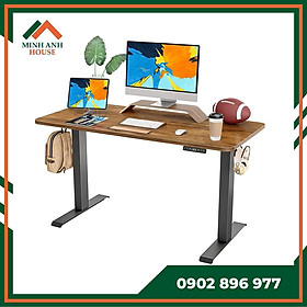 Mua Bàn làm việc thông minh tự động điều chỉnh độ cao có kệ để màn hình MS09  mặt bàn gỗ  khung bàn phủ sơn tĩnh điện