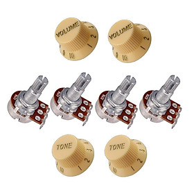 Bass Guitar Potentiometer 25K 18mm Volume Tone Control Knob Accessories Set