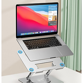 Mua Giá Đỡ Laptop Nhôm Cao Cấp Chân Đế Xoay Tròn 360 Độ  Điều Chỉnh Độ Cao Hỗ trợ thuyết trình. Làm việc nhóm