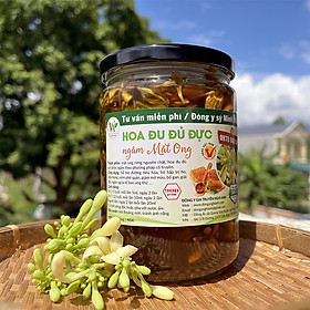 Hộp Thủy Tinh 900gr Hoa Đu Đủ Đực Ngâm Mật Ong Rừng