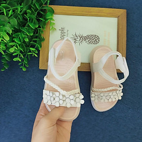 Giày Sandal Bé Gái Dép Quai Hậu Cho Bé Đế Mềm Chống Trơn Họa Tiết Hoa Đan Dây Chéo Siêu Xinh Size 21 - 30
