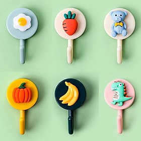 Mua   COMBO 3   Móc dán tường Siêu Dính Chịu Lực Đa Năng Tiện Lợi Họa Tiết Họat Hình Dễ Thương