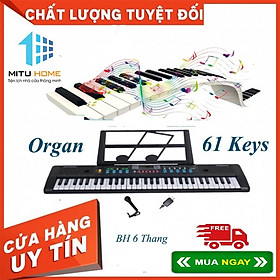  Đàn Organ cho người mới tập đánh loại 61 phím -Chiều dài 76cm tặng kèm pin