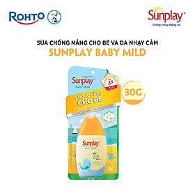 Kem chống nắng Sunplay cho bé từ 6 tháng tuổi và da nhạy cảm, dạng sữa Sunplay Baby Mild SPF 35, PA++ 30g