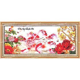 Mua Tranh thêu chữ thập Cửu  Ngư Quần Hội DLH-223039