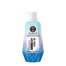 Dầu xả ngăn rụng tóc, sạch sâu thanh mát 50 Megumi Fresh & Clean Conditioner 400ml