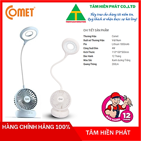 Mua Đèn Bàn + Đèn Sạc 2 Trong 1 LED COMET CT176W - Màu