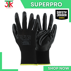 Găng tay chống dầu Safety Jogger SUPERPRO Đa năng, Phủ nitrile, Bao ôm tay thoáng khí, Chống trơn trượt, Cơ khí