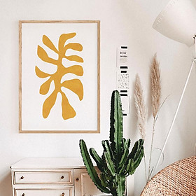 Mua Tranh Canvas Cao Cấp Tranh hoa trừu tượng màu vàng mù tạt  nghệ thuật treo tường lấy cảm hứng từ Matisse