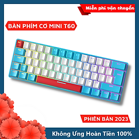 Mua Bàn Phím Cơ RGB Led 18 Chế Độ Có Dây T60 Trục Cơ Red Switch Gõ Êm Giảm Ồn Có HOTSWAP Dùng Cho Máy Tính/ Laptop/ PC-Hàng Chính Hãng