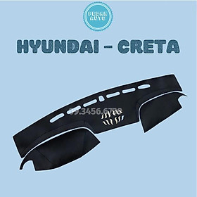 Thảm Taplo Da Carbon Xe Hyundai Creta 2021 2022 2023 - màu đen có chống trượt dưới đế
