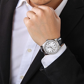 【START】đồng hồ cơ tự động nam Mặt số nạm kim cương đồng hồ nam thời trang chống nước chức năng hiển thị thứ ngày Đồng hồ vàng