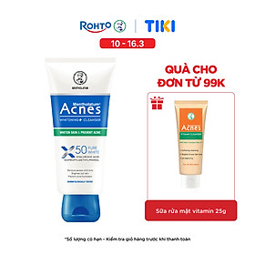 Sữa rửa mặt dưỡng trắng dạng kem Acnes Whitening+ Cleanser 100g