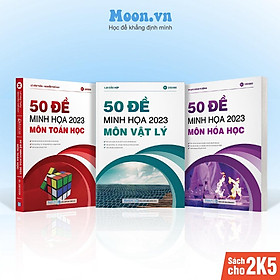 Hình ảnh Bộ đề trắc nghiệm khối A: 3 Sách luyện đề minh hoạ ôn thi thpt môn toán lý hoá moonbook