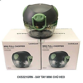 Dụng cụ xay tỏi, ớt cầm tay mini hình chú heo - CKS321 GRN