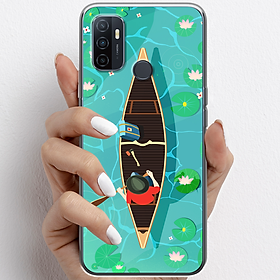 Ốp lưng cho Oppo A53, Oppo A93 nhựa TPU mẫu Chèo thuyền