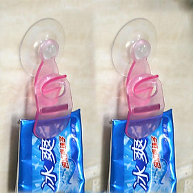 Vỉ 2 Móc Hít Kẹp Tuýp Thuốc Đánh Răng, Mỹ Phẩm KM 811 Hàng Nhật - Hồng