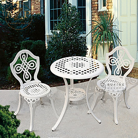 Mua Bộ Bàn Ghế 60cm Sân Vườn Ngoài Trời Outdoor Ban Công (100% Nhôm Đúc) Hàng Nhập Khẩu 100
