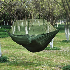 1-2 Person Portable Outdoor Camping Hammock With Mosquito Net High Strength Hanging Bed Sleeping Swing
