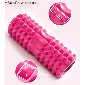 Hình ảnh Con lăn Roller , ống lăn gai nhọn Massage có gai 45x13cm chịu lực cao ống trụ lăn xốp giúp giãn cơ tập gym yoga thể hình