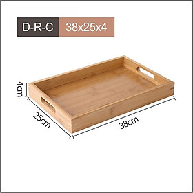 Mua ( Kho Sỉ ) Khay trà gỗ  khay gỗ đựng đồ ăn chụp ảnh decor  hình chữ nhật - khay gỗ decor sồi cao cấp  dày dặn bền đẹp